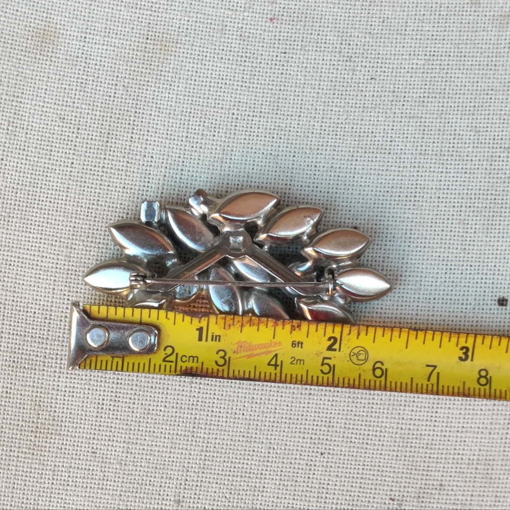 Vintage Blue Rhinestone Brooch - Picture 5 of 7